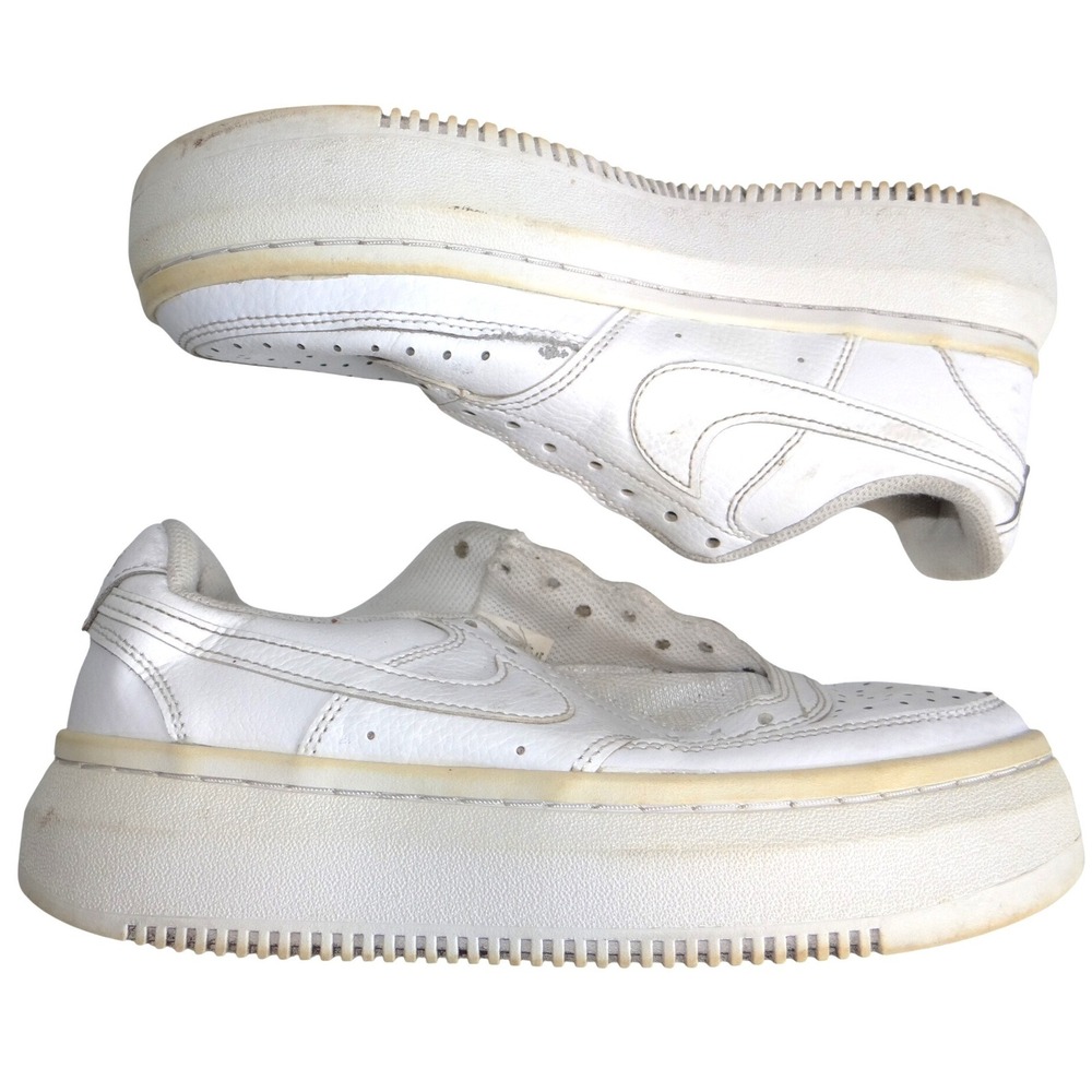 Nike Court Vision‎ Alta Womens 8 White Platform Sneakers Rainbow Logo